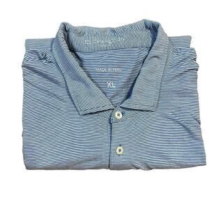 B Draddy Men’s Golf Polo Size XL Carpe Diem CCC Blue Stripe Knit Pocket Atl